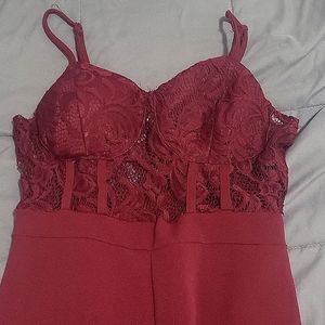Burgandy Jumpsuit (Large)